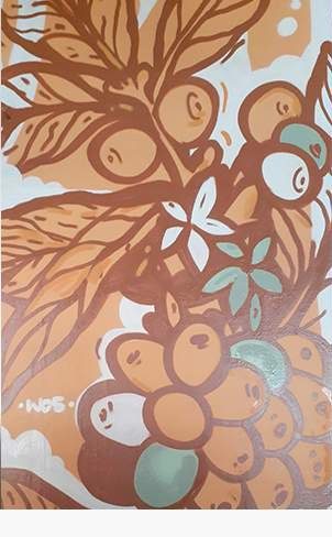 Mural ramo de café